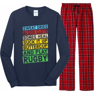 Funny Rugby Quote Play Rugby Long Sleeve Pajama Set