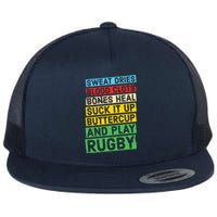 Funny Rugby Quote Play Rugby Flat Bill Trucker Hat