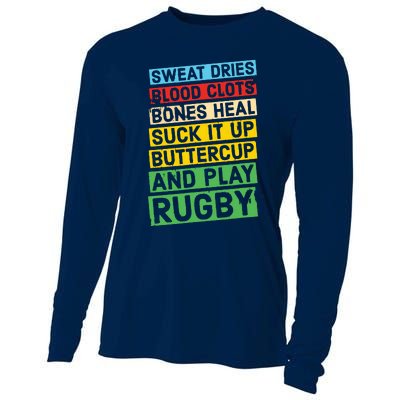 Funny Rugby Quote Play Rugby Cooling Performance Long Sleeve Crew