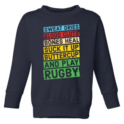 Funny Rugby Quote Play Rugby Toddler Sweatshirt