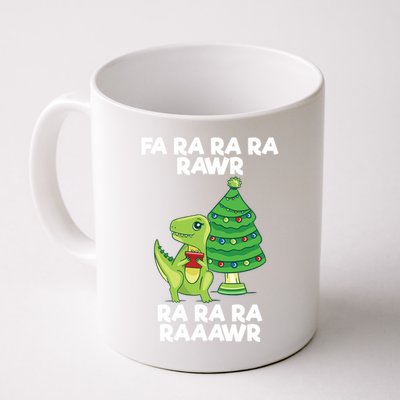 Fa Ra Rawr Christmas Tyrannosaurus Rex Xmas Santa Hat Cute Gift Coffee Mug