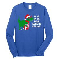 Fa Ra Rawr Christmas Tyrannosaurus Rex Xmas Santa Hat Cute Gift Long Sleeve Shirt