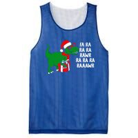 Fa Ra Rawr Christmas Tyrannosaurus Rex Xmas Santa Hat Cute Gift Mesh Reversible Basketball Jersey Tank