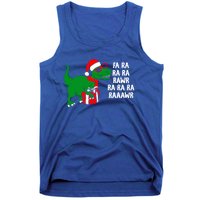 Fa Ra Rawr Christmas Tyrannosaurus Rex Xmas Santa Hat Cute Gift Tank Top