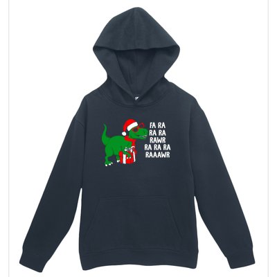 Fa Ra Rawr Christmas Tyrannosaurus Rex Xmas Santa Hat Cute Gift Urban Pullover Hoodie