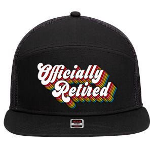 Funny Retro Retired Retirement Gift 7 Panel Mesh Trucker Snapback Hat