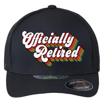 Funny Retro Retired Retirement Gift Flexfit Unipanel Trucker Cap