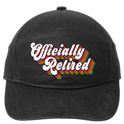 Funny Retro Retired Retirement Gift 7-Panel Snapback Hat