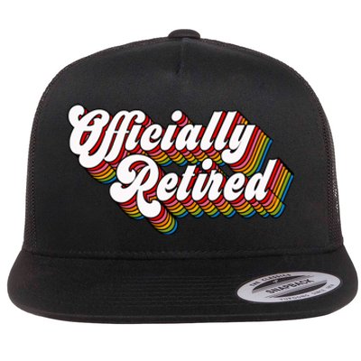 Funny Retro Retired Retirement Gift Flat Bill Trucker Hat