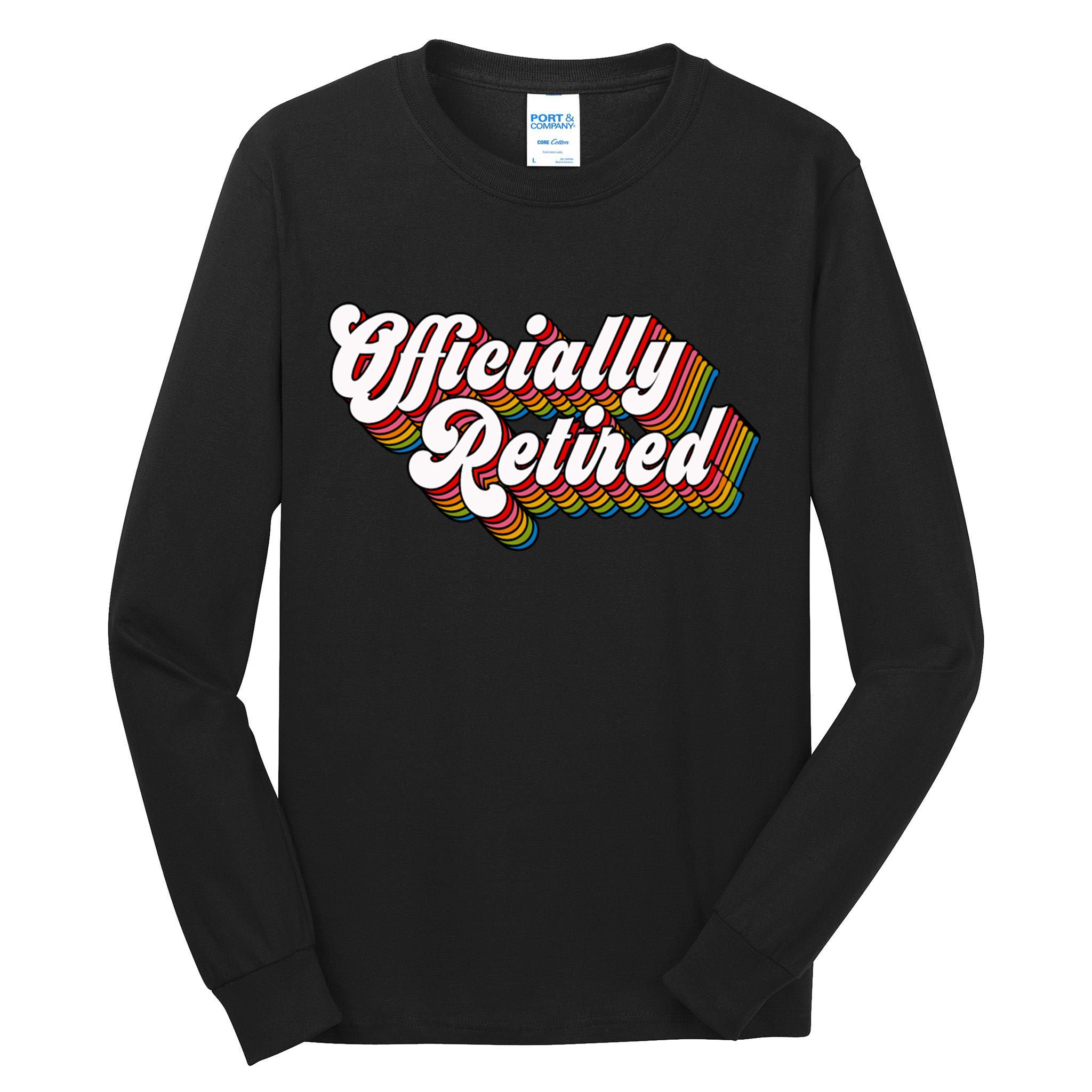 Funny Retro Retired Retirement Gift Tall Long Sleeve T-Shirt