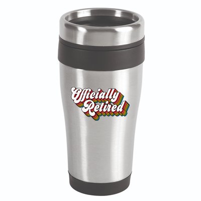 Funny Retro Retired Retirement Gift 16oz Travel Tumbler