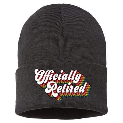 Funny Retro Retired Retirement Gift Sustainable Knit Beanie