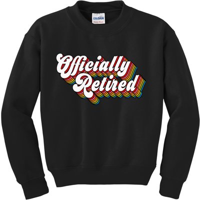 Funny Retro Retired Retirement Gift Kids Sweatshirt