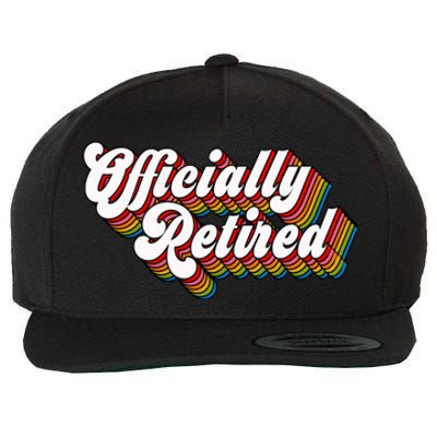 Funny Retro Retired Retirement Gift Wool Snapback Cap