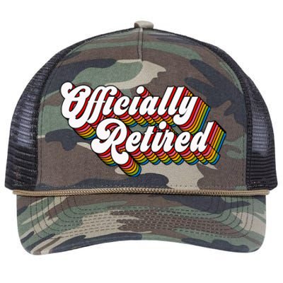 Funny Retro Retired Retirement Gift Retro Rope Trucker Hat Cap