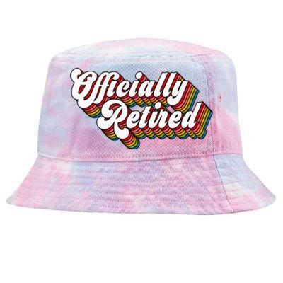 Funny Retro Retired Retirement Gift Tie-Dyed Bucket Hat