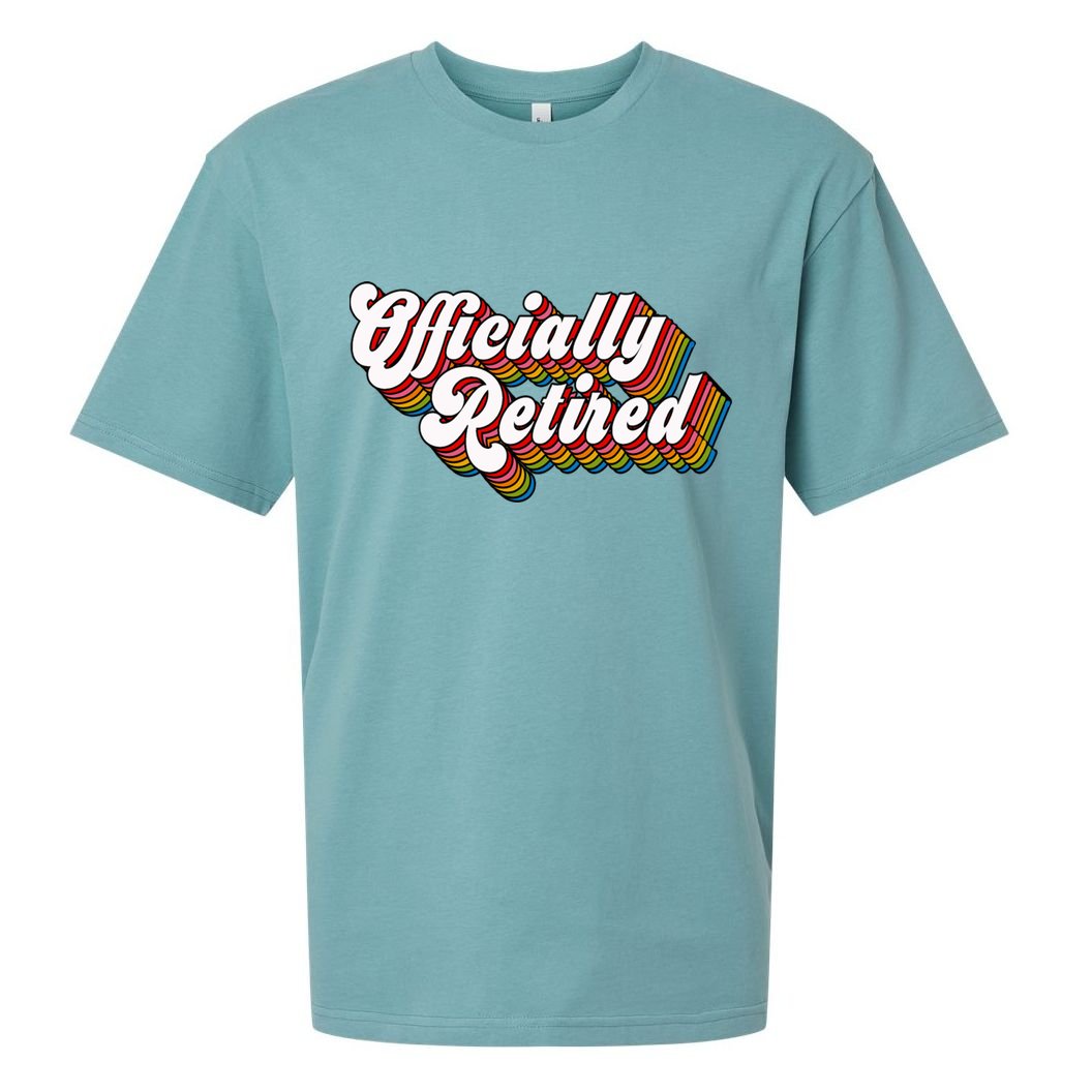 Funny Retro Retired Retirement Gift Sueded Cloud Jersey T-Shirt