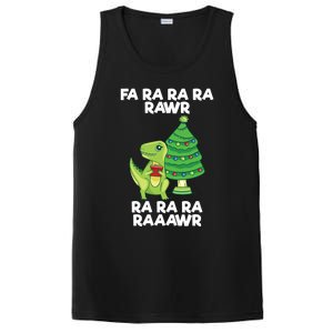 Fa Ra Rawr Christmas Tyrannosaurus Rex Xmas Santa Hat Gift PosiCharge Competitor Tank