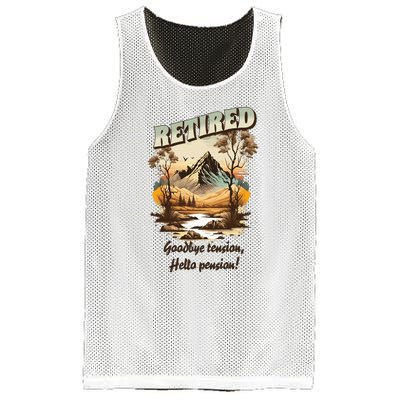 Funny Retired Retirement Gift Goodbye Tension Mesh Reversible Basketball Jersey Tank