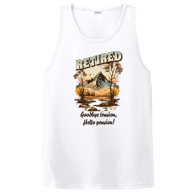 Funny Retired Retirement Gift Goodbye Tension PosiCharge Competitor Tank