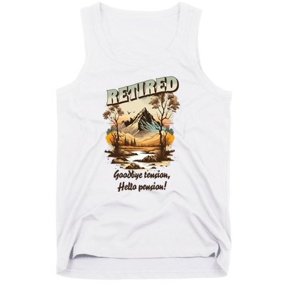 Funny Retired Retirement Gift Goodbye Tension Tank Top