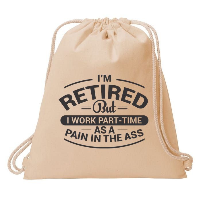 Funny Retired Retirement Gift Drawstring Bag