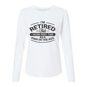 Funny Retired Retirement Gift Womens Cotton Relaxed Long Sleeve T-Shirt