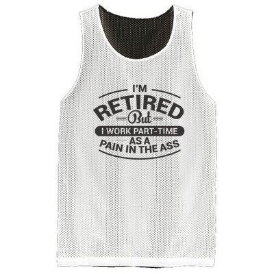 Funny Retired Retirement Gift Mesh Reversible Basketball Jersey Tank