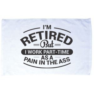 Funny Retired Retirement Gift Microfiber Hand Towel