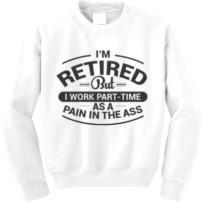 Funny Retired Retirement Gift Kids Sweatshirt