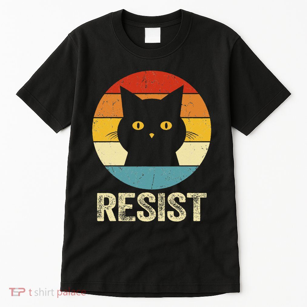 Funny Resist Retro Cat Resist Tall T-Shirt