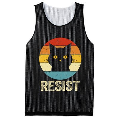 Funny Resist Retro Cat Resist Mesh Reversible Basketball Jersey Tank