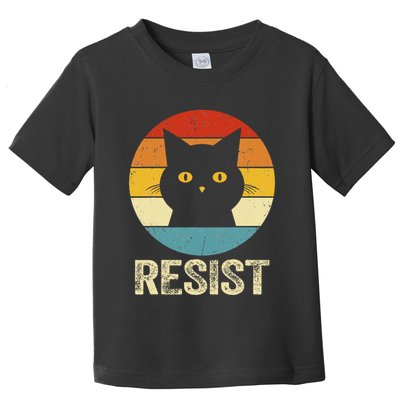 Funny Resist Retro Cat Resist Toddler T-Shirt