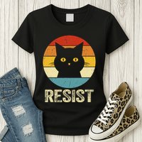 Funny Resist Retro Cat Resist Womens T-Shirt