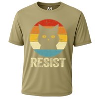 Funny Resist Retro Cat Resist Cooling Performance Crew T-Shirt