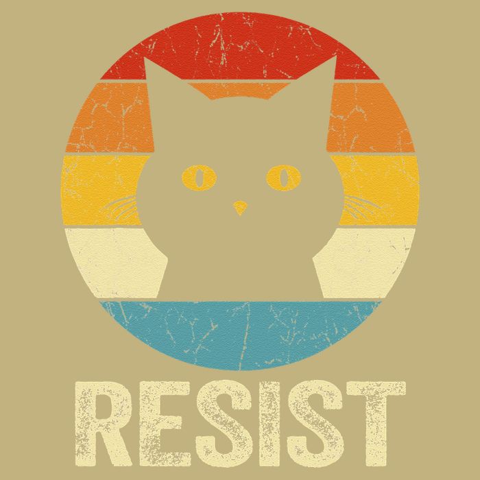 Funny Resist Retro Cat Resist Cooling Performance Crew T-Shirt