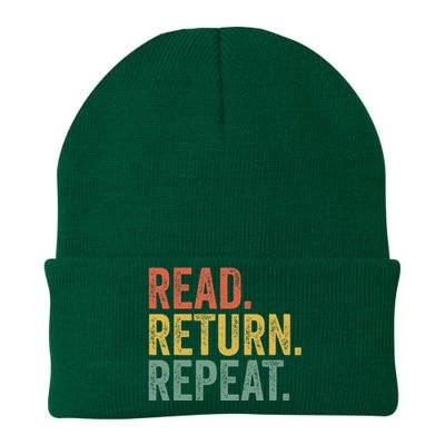 Funny Reading Read Return Repeat Funny Librarian Library Knit Cap Winter Beanie