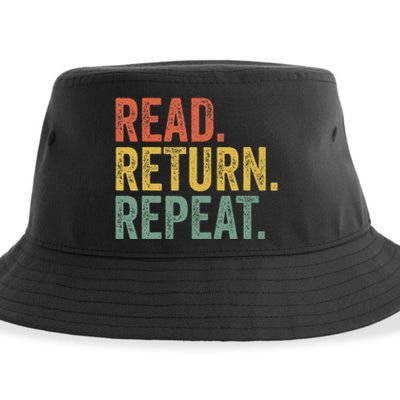 Funny Reading Read Return Repeat Funny Librarian Library Sustainable Bucket Hat