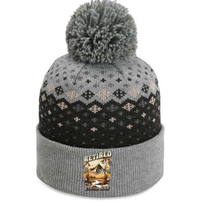 Funny Retired Retirement Gift Adventure Awaits The Baniff Cuffed Pom Beanie