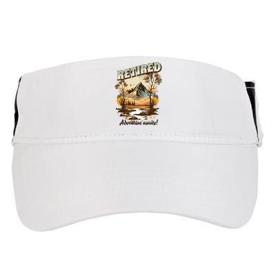 Funny Retired Retirement Gift Adventure Awaits Adult Drive Performance Visor