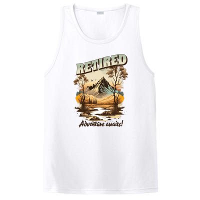 Funny Retired Retirement Gift Adventure Awaits PosiCharge Competitor Tank