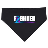 Fighter Ribbon Rheumatoid Arthritis Awareness USA-Made Doggie Bandana