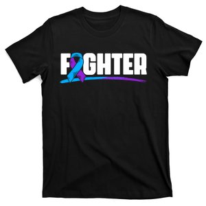 Fighter Ribbon Rheumatoid Arthritis Awareness T-Shirt