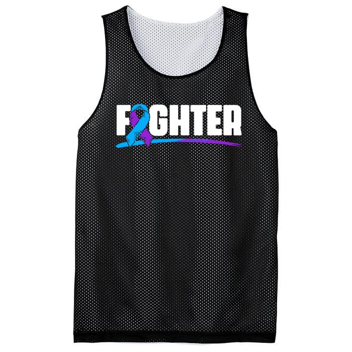 Fighter Ribbon Rheumatoid Arthritis Awareness Mesh Reversible Basketball Jersey Tank