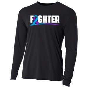 Fighter Ribbon Rheumatoid Arthritis Awareness Cooling Performance Long Sleeve Crew