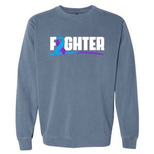 Fighter Ribbon Rheumatoid Arthritis Awareness Garment-Dyed Sweatshirt