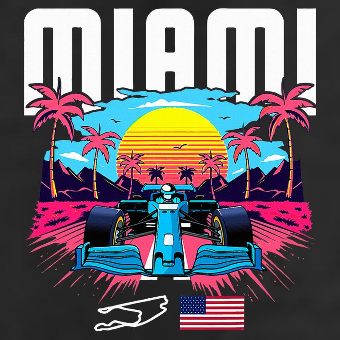 Formula Racing Retro Miami Circuit Usa Flag Race Car Fans Adult Drive Performance Visor
