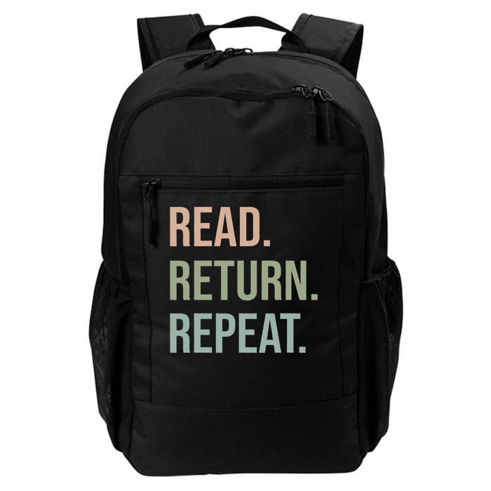 Funny Reading, Read Return Repeat, Funny Librarian Library Daily Commute Backpack