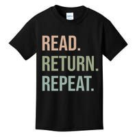 Funny Reading, Read Return Repeat, Funny Librarian Library Kids T-Shirt