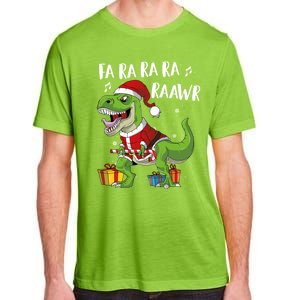 Fa Ra Ra Ra Ra Rawr Santa Dinosaur T Rex Funny Christmas Gift Adult ChromaSoft Performance T-Shirt